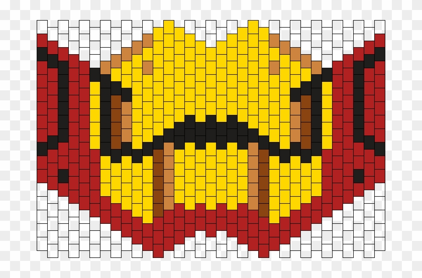 Iron Man Full Sized Mask Bead Pattern - Kandi Mask Patterns Clipart #3836024