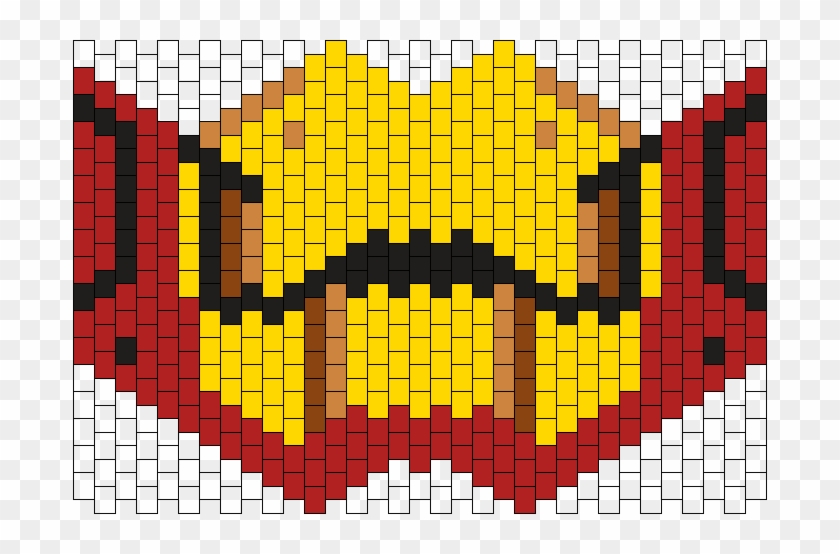 Iron Man Full Sized Mask Bead Pattern - Kandi Mask Patterns Clipart