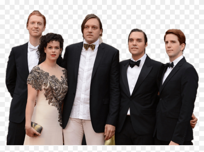 Arcade Fire Wearing Suits - Arcade Fire Papier Mache Heads Clipart #3836027