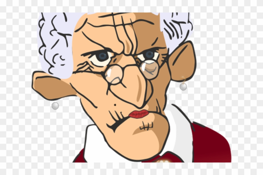 Old Lady Face Clipart - Png Download #3836457