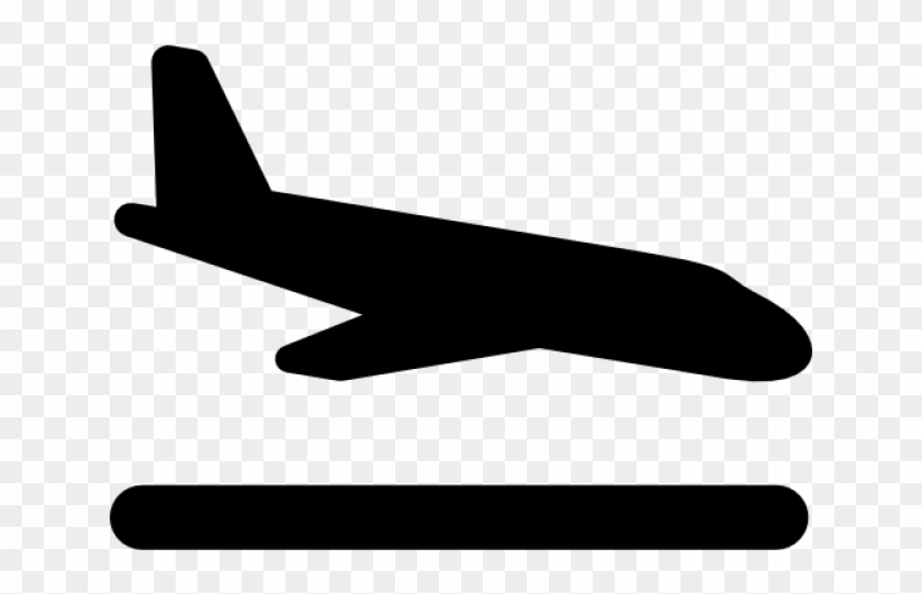 Transportation Clipart Airplane Symbol - Plane Landing Icon Png Transparent Png #3837248