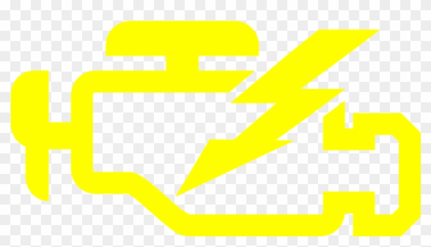 Check Engine Light Decal - Engine Warning Light Clipart #3837666