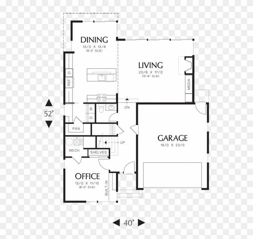 Amazing Of Mascord Floor Plans In 24×48 Homes Floor - 2000 Square Foot House Plans Clipart #3838149