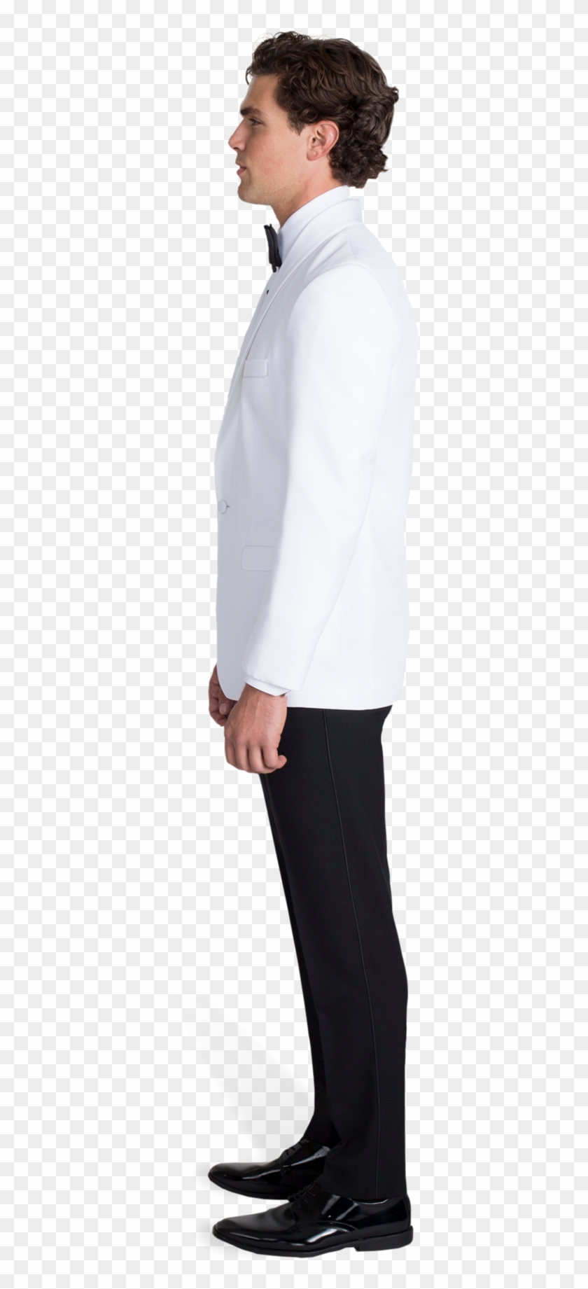 White Tuxedo Dinner Jacket - Tuxedo Suit Side View Clipart #3838156