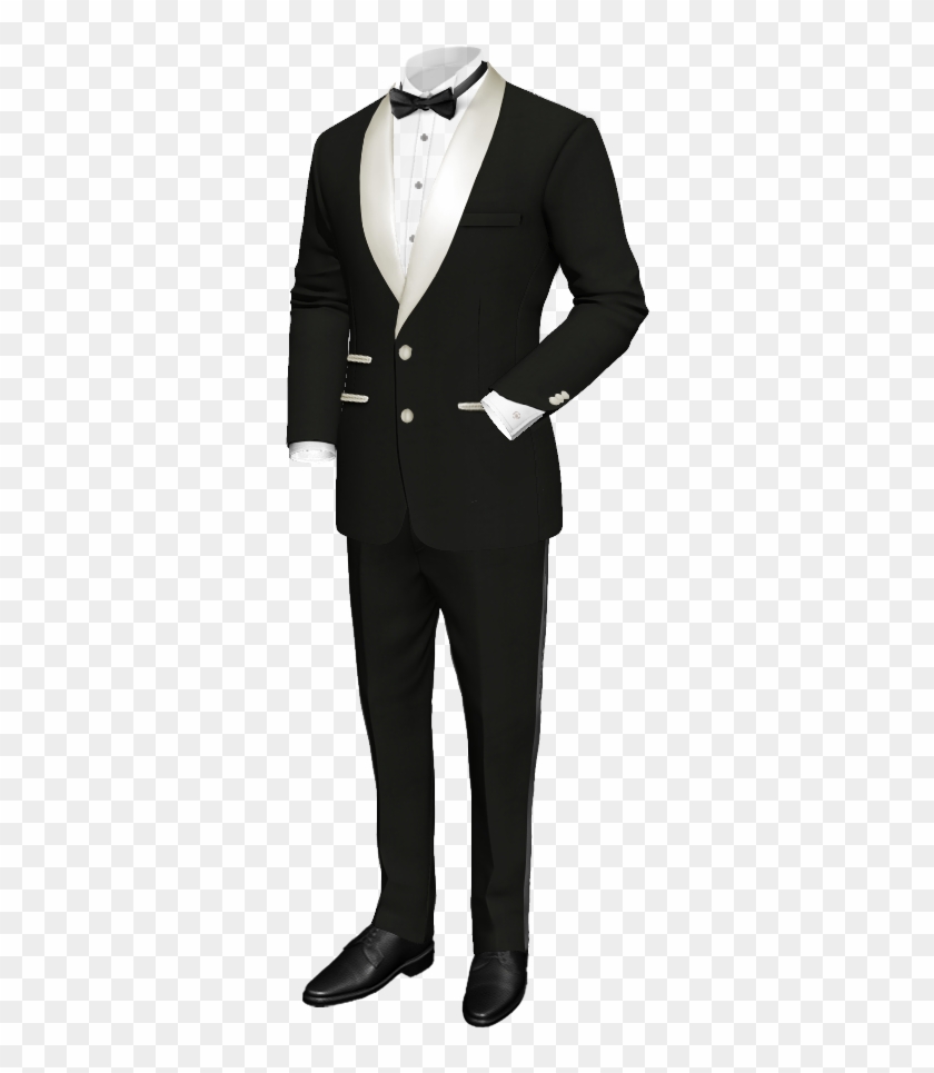 Custom Tux, Balogna Black With White Shawl Trim, 3 - Veste Costume Col Mao Clipart #3838519