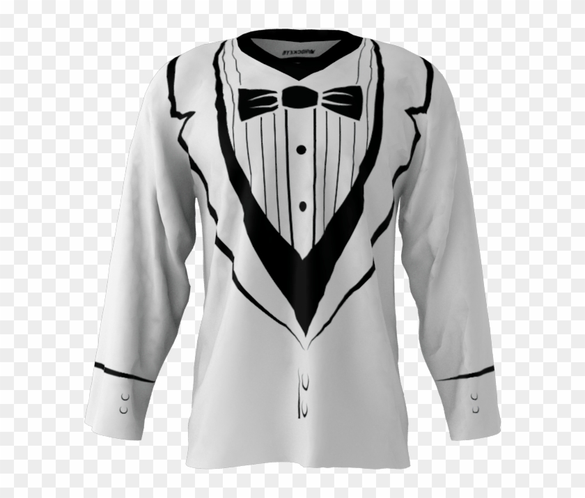 Tuxedo Custom Dye Sublimated Roller Hockey Jersey - Formal Wear Clipart