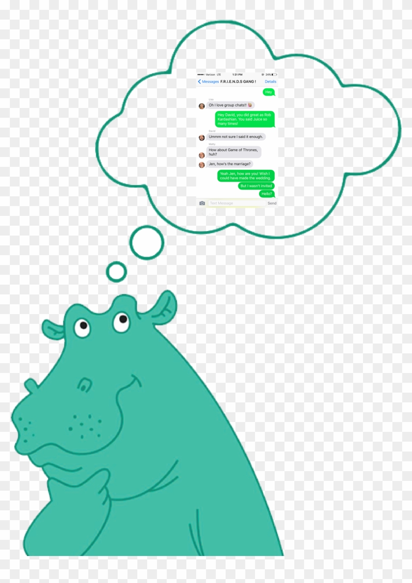 Jennifer Aniston Not Answering Cast Of Friends' Group - Illustration Clipart