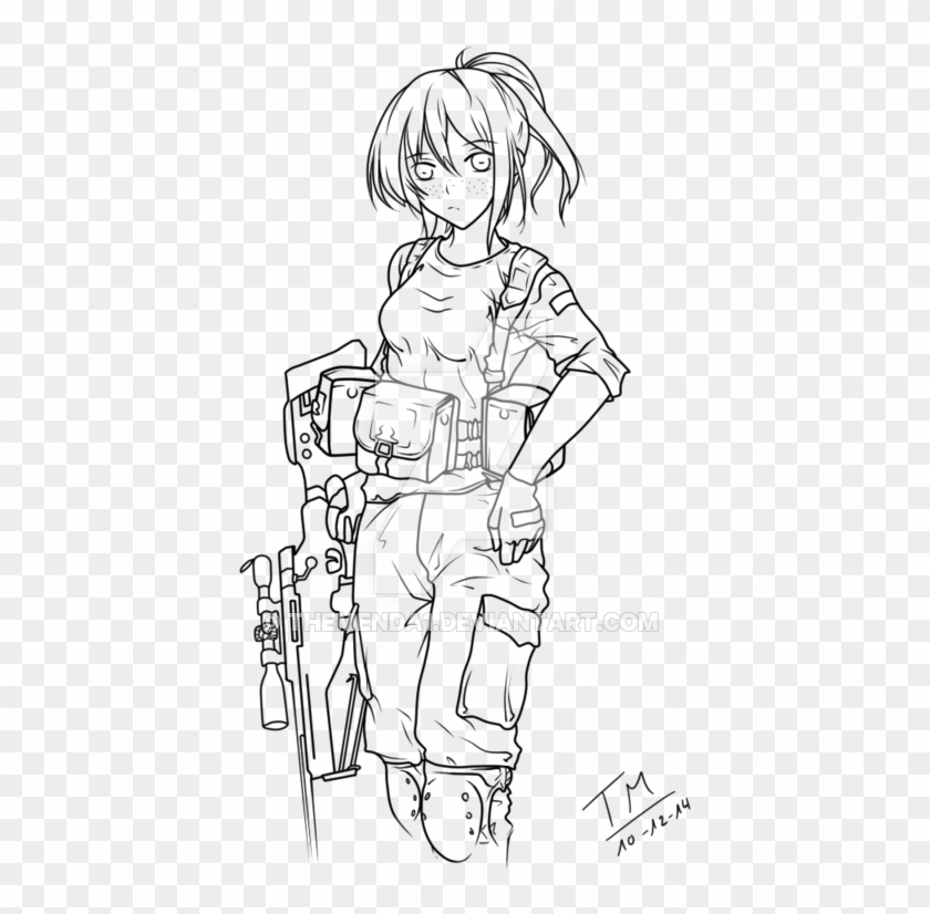 Female At Getdrawings - Army Drawing Girl Clipart