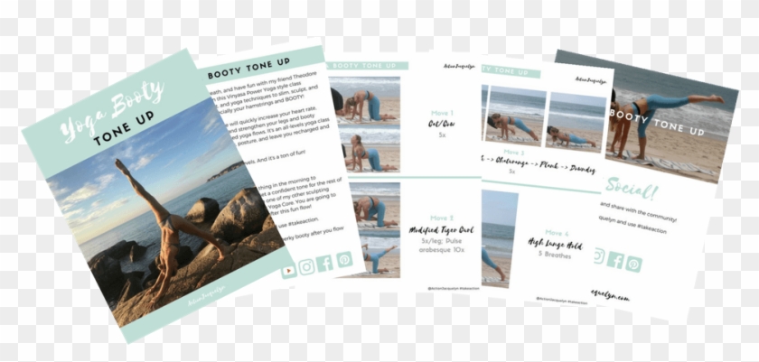 Yoga Booty Tone Up Banner - Brochure Clipart