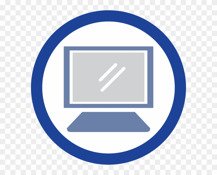 Summer School - Computer Skills Icon Blue Clipart #3839200