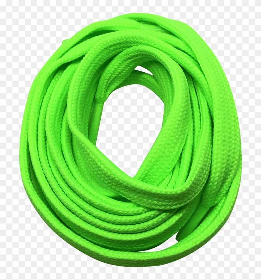 Fun Flat Poly - Neon Green Shoelaces Png Clipart #3839294