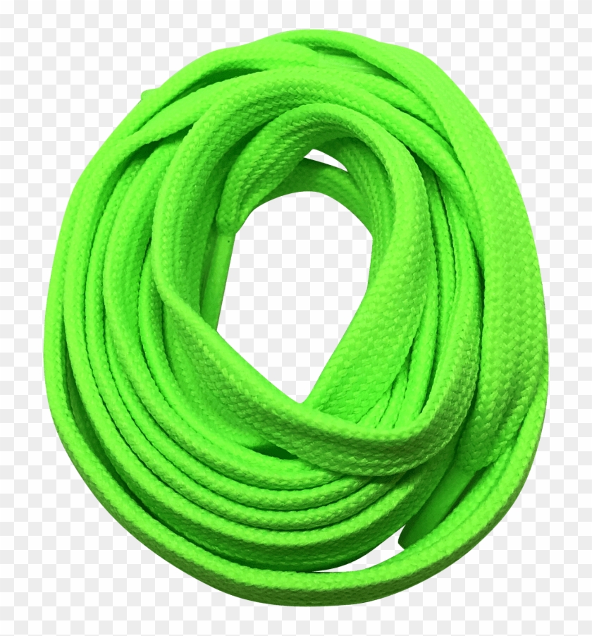 Fun Flat Poly - Neon Green Shoelaces Png Clipart