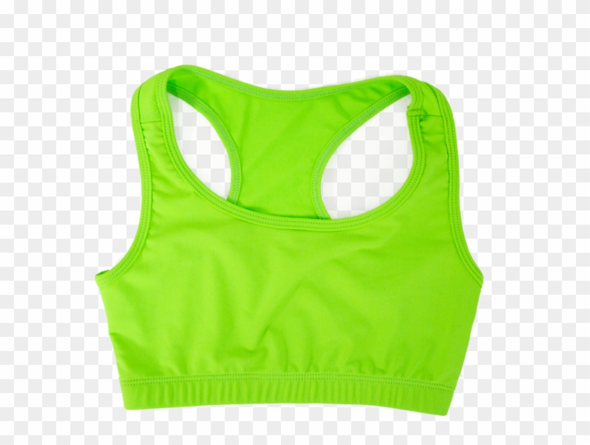Sports Bra - Neon Green Sports Bra Clipart