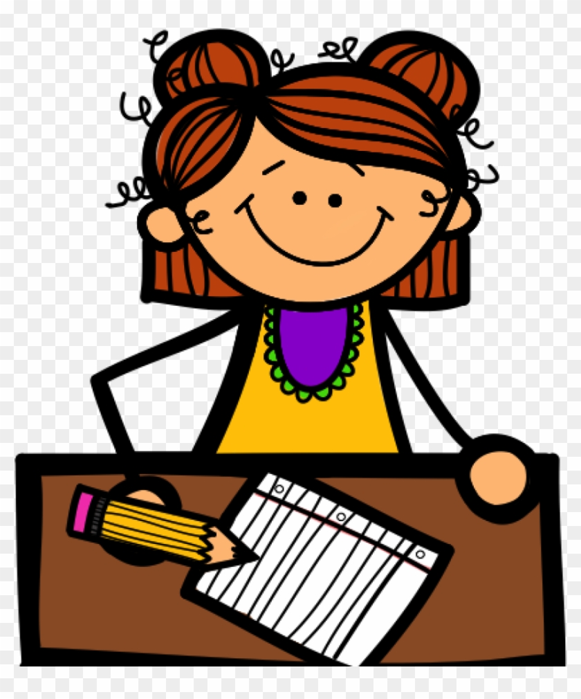 Student Clipart Boy And Girl Student Clipart Clipart - Girl Writing Clipart - Png Download