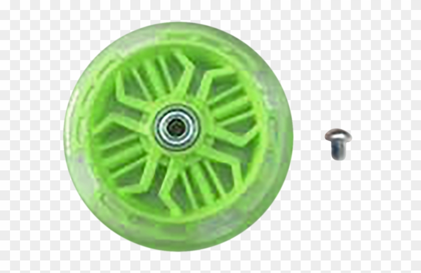 Neon Glider Air 120mm Flashing Front Wheel Green - Circle Clipart #3839990