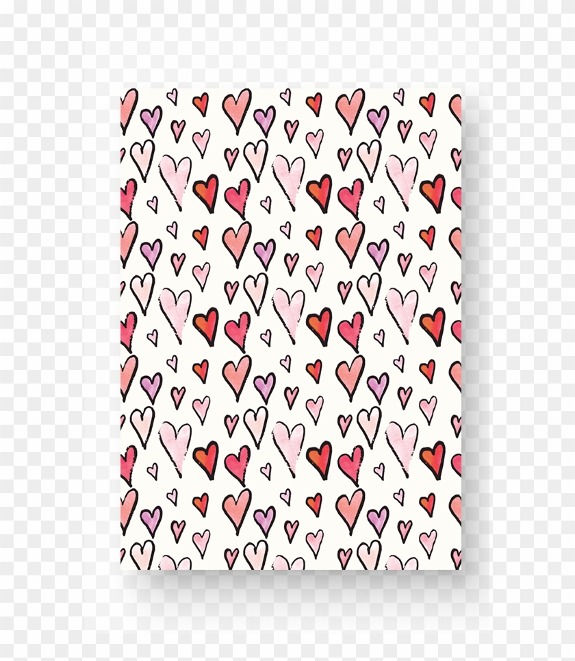 Drawn Hearts Watercolor Pattern Clipart