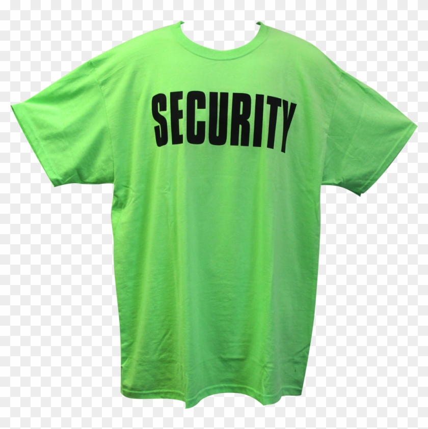 Security Neon Green Large T-shirt - Active Shirt Clipart