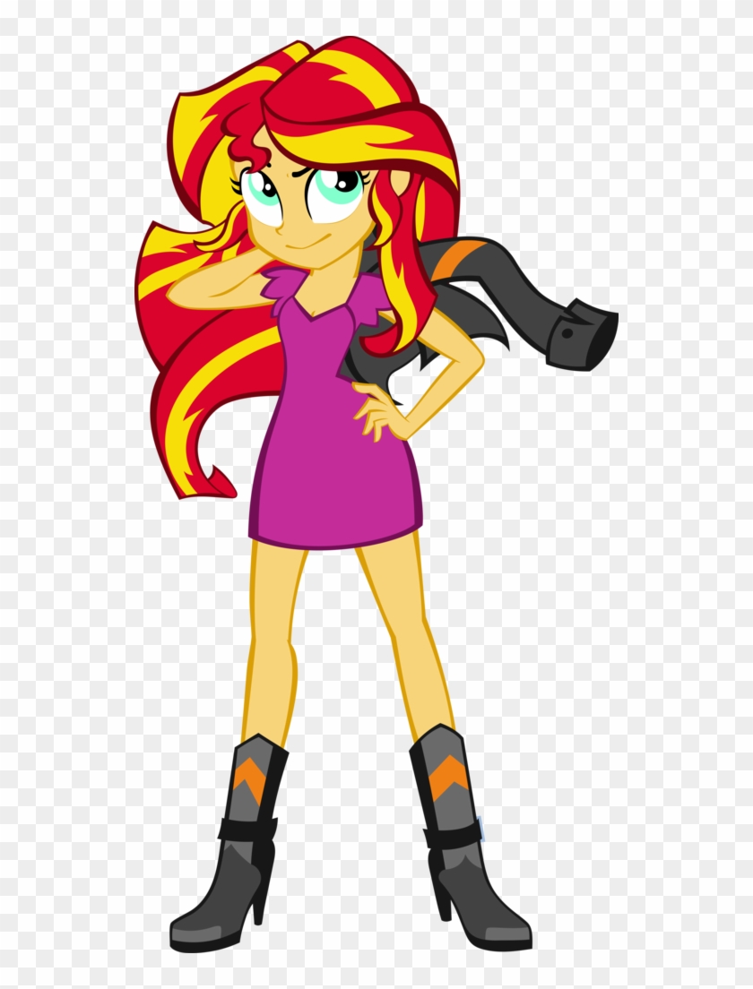 Shimmer Vector - Sunset Shimmer Vector Equestria Girls Clipart #3840381