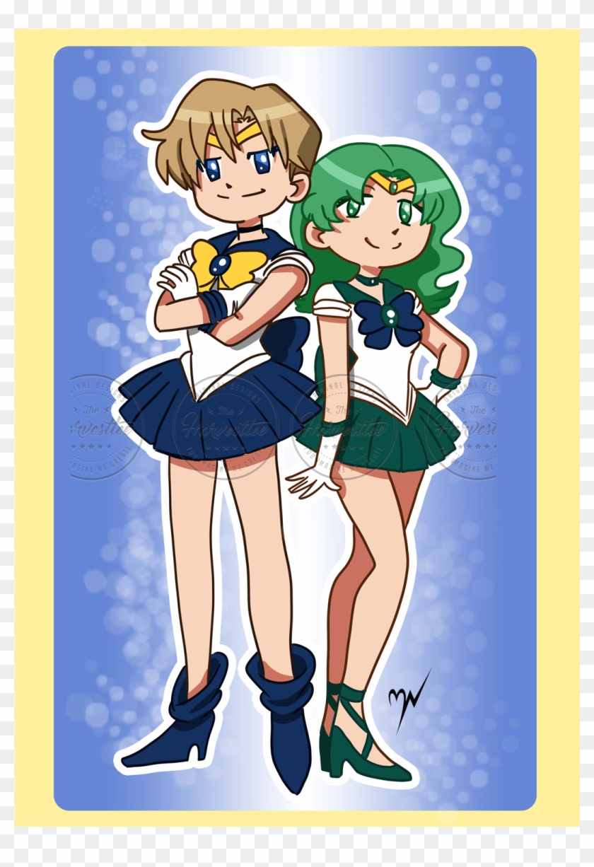 Haruka Y Michiru - Cartoon Clipart #3841266