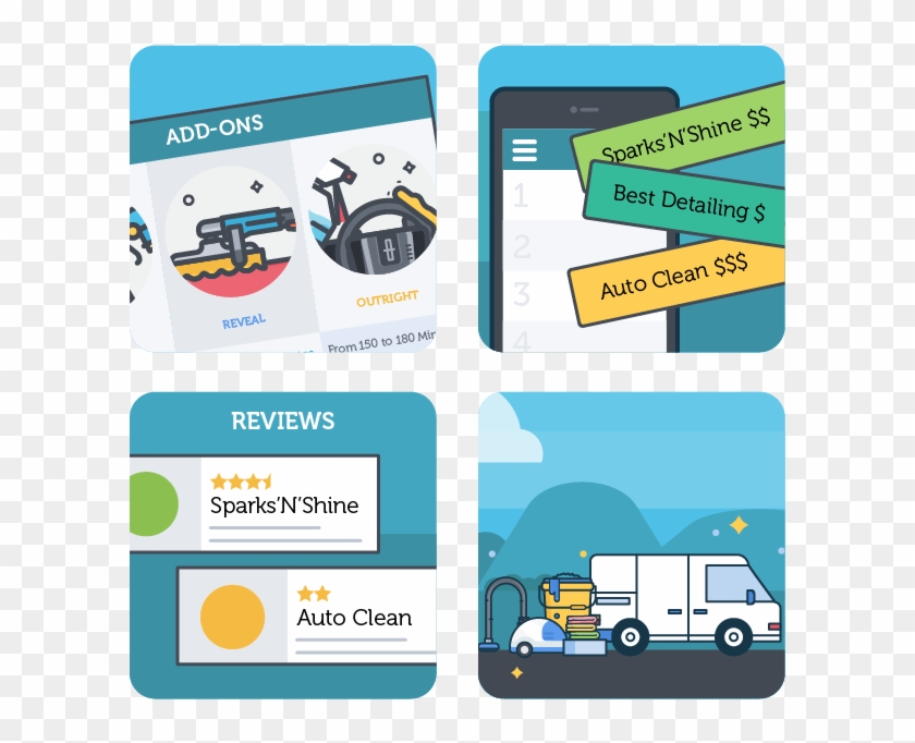 Car Detailing Services - Graphic Design Clipart #3841534