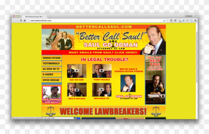 Saul Goodman Has A Website - Better Call Saul Clipart #3842172