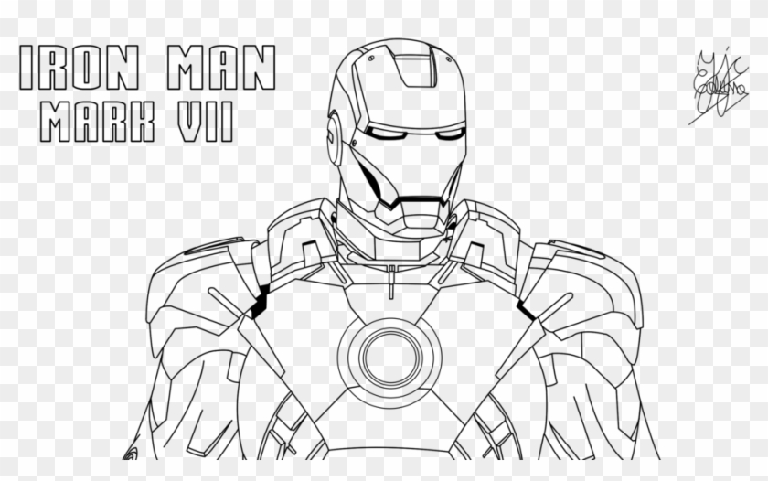 Iron Man Mark - Iron Man Para Colorear 3 Clipart #3842961
