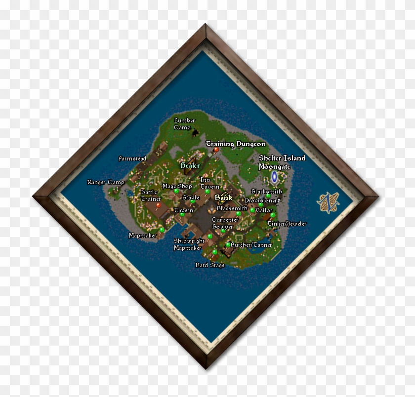 Town Shelterisland Framed - Map Clipart #3843692