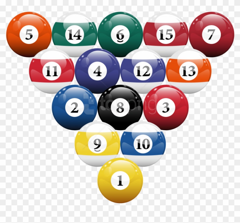 Transparent Background Pool Balls Png Clipart #3844016