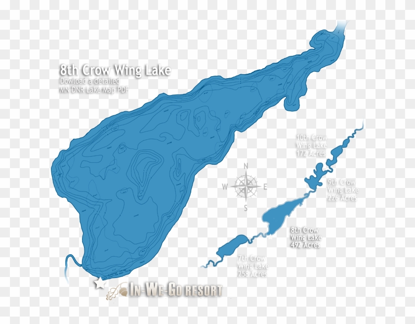 8th Crow Wing Lake Map Clipart