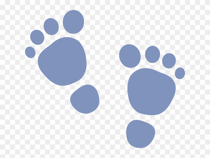 Footprint, Baby, Blue, Boy, Feet, Steps, Birth, Newborn - Baby Feet Clip Art - Png Download #3844287