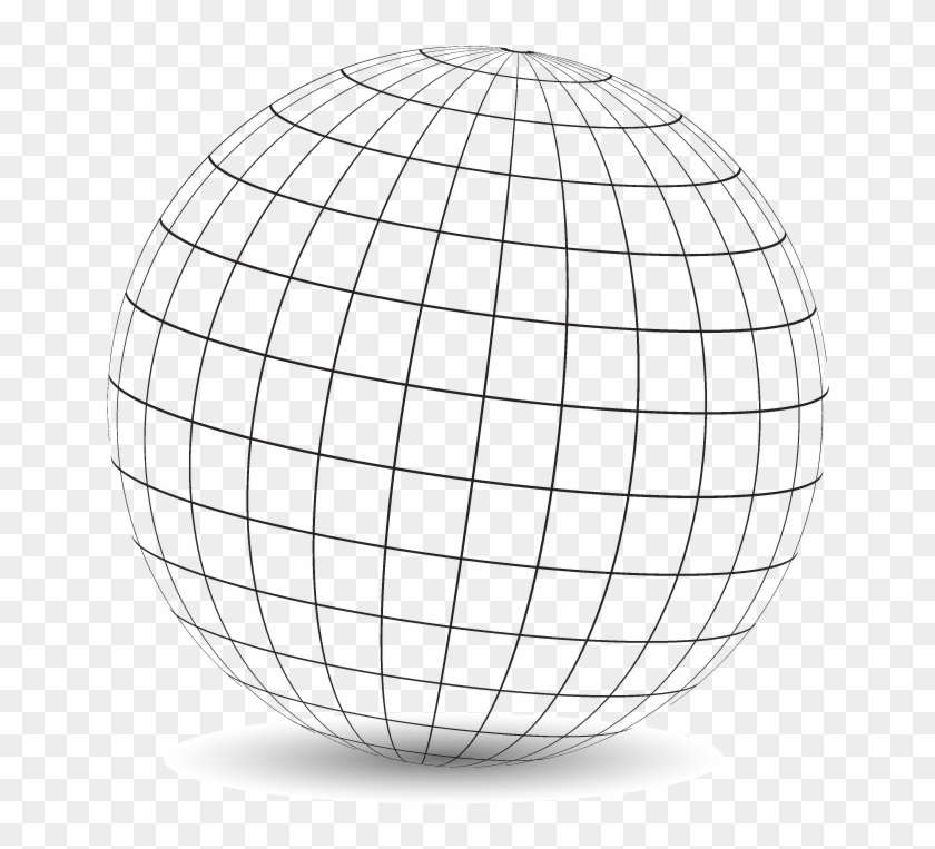 Sphere Wireframe - Wireframe Sphere Png Clipart