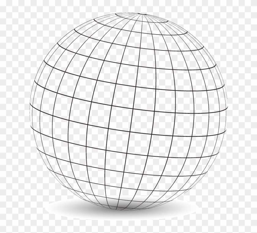 Sphere Wireframe - Wireframe Sphere Png Clipart #3844299