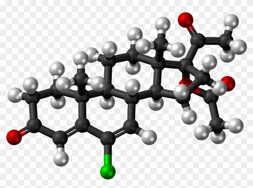 Chlormadinone Acetate Molecule Ball Clipart #3844426
