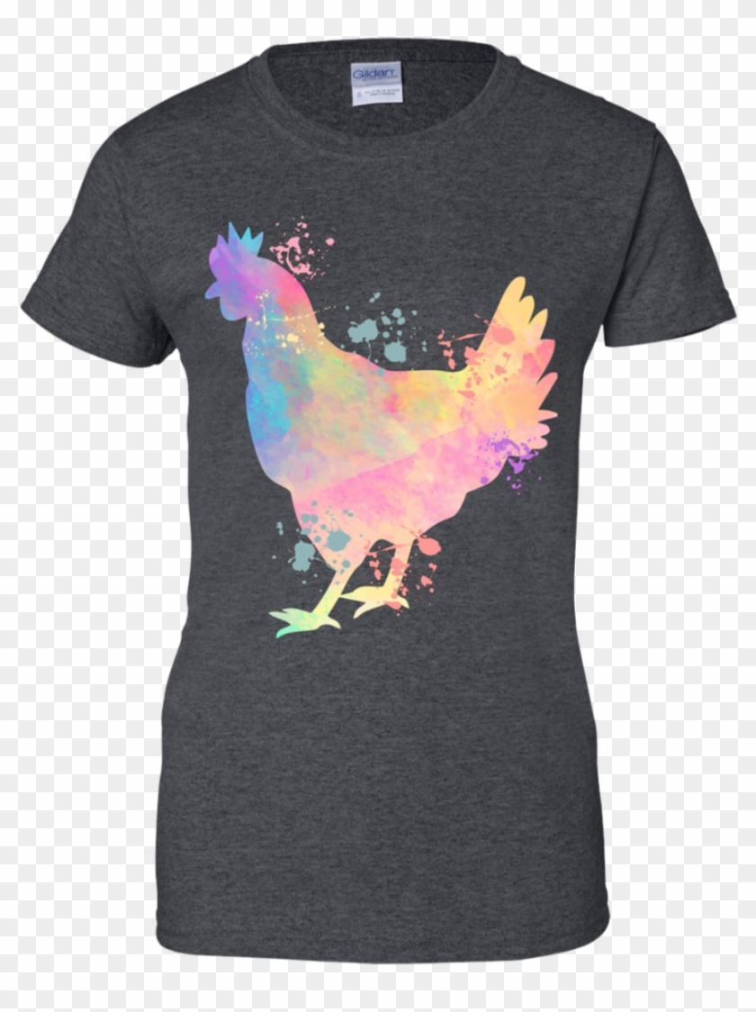 Chicken Watercolor Splash Animal Lover Apparel - Shirt Clipart #3844623