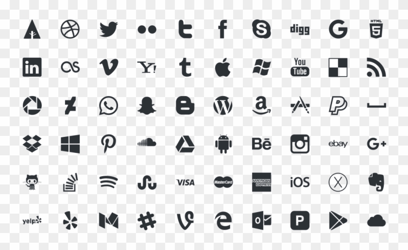 Social Media Icons Free Download - Logo Social Media Vector Png Clipart