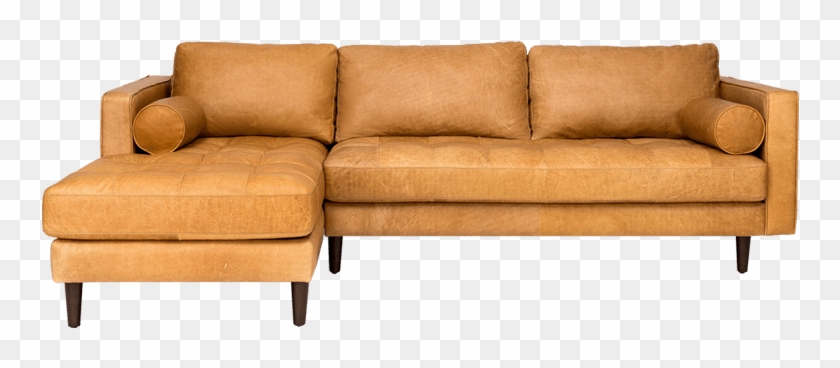 3 Seater L Shaped Leatherette Sofa Tan - Article Sven Sectional Sofa Clipart