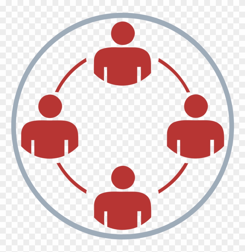 Group In Circle Red - Suppliers Icon Clipart #3846542