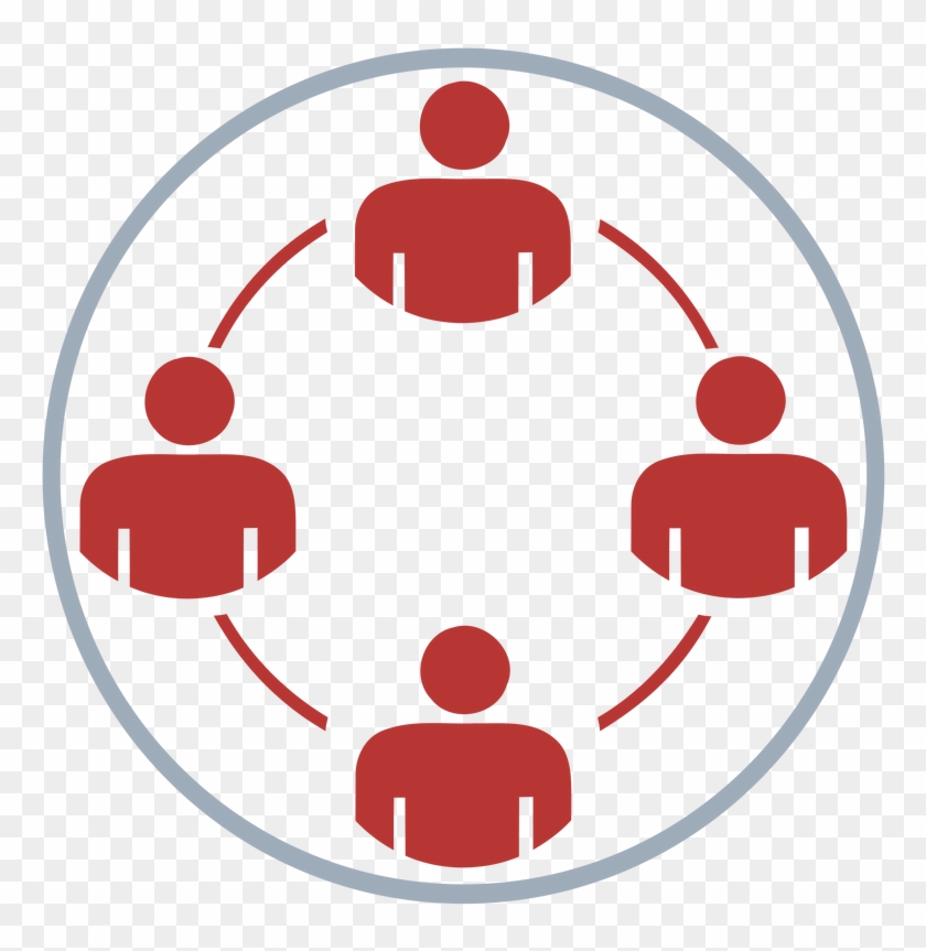 Group In Circle Red - Suppliers Icon Clipart