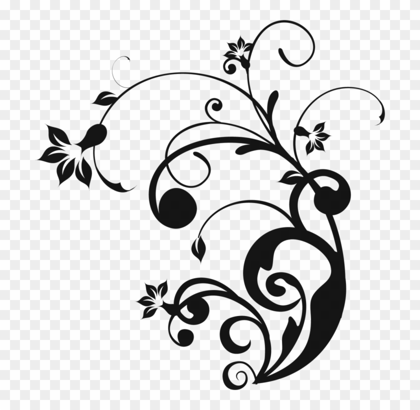 Flores Vector Blanco Y Negro Png - Floral Designs Logo Clipart