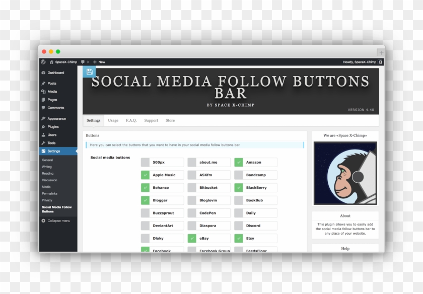 Most Popular Wordpress Plugin - Space Wordpress Plugin Buttons Clipart