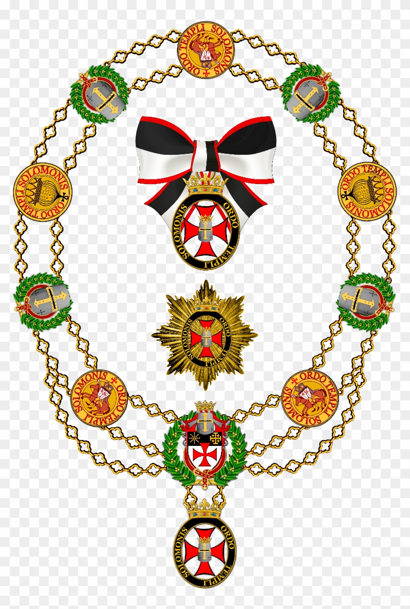 Official Regalia Of The Modern Knights Templar Order - Livery Collar Png Clipart