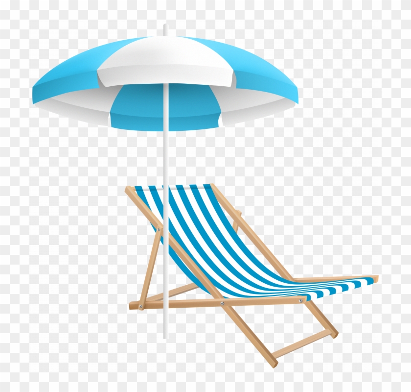 Beach Chair With Umbrella Attached Target - Beach Chair With Umbrella Png Clipart #3849010