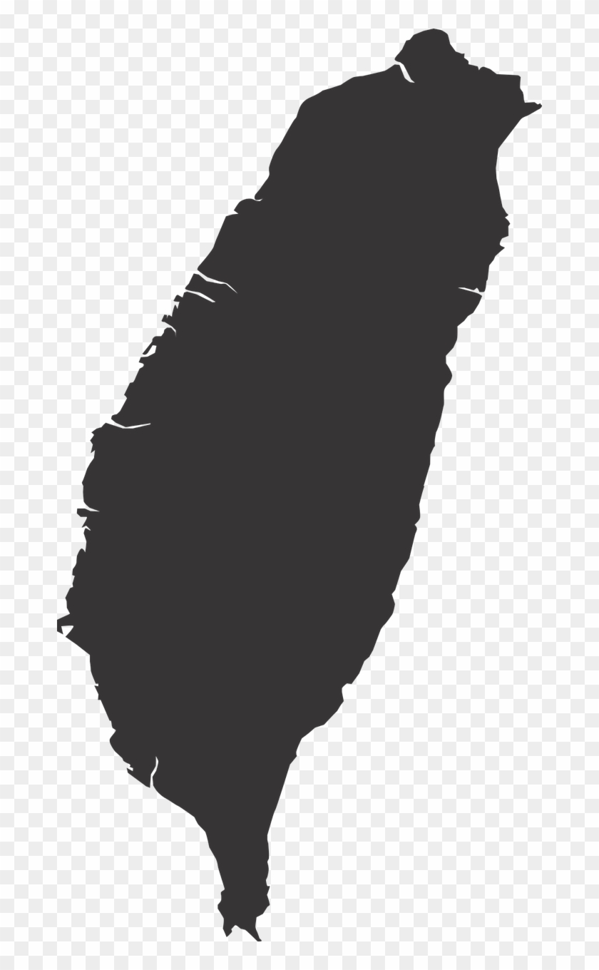 Taiwan Map Silhouette Countries Png Image - Taiwan Png Clipart