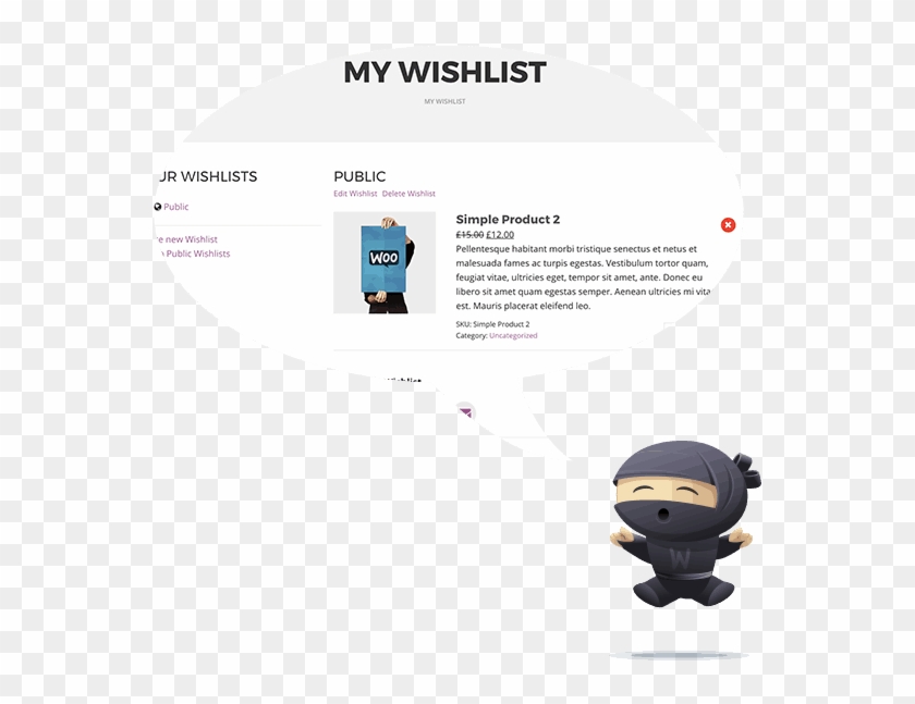 My Wishlist With Woocommerce - Woocommerce Clipart #3849620