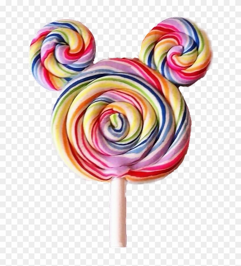 #lollipop #candy #rainbow #mickey #cute #kawaii #girly - Stick Candy Clipart #3849705