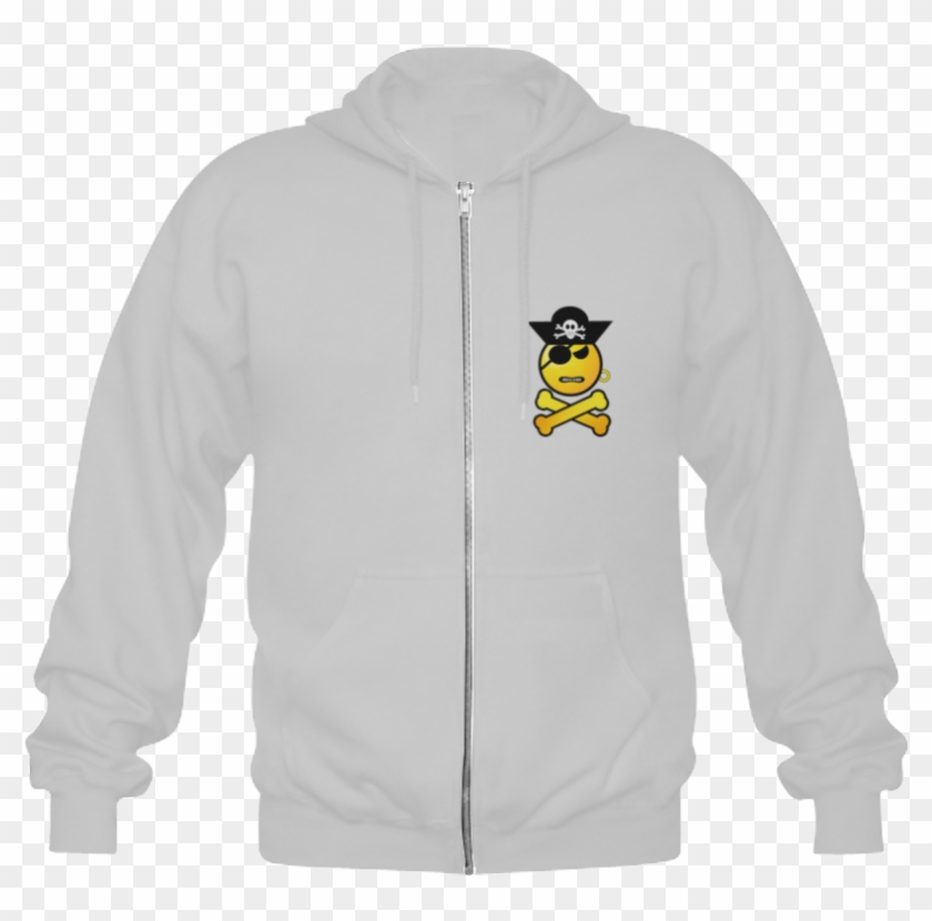 Frowning Emoji Gildan Full Zip Hooded Sweatshirt - Sweatshirt Clipart