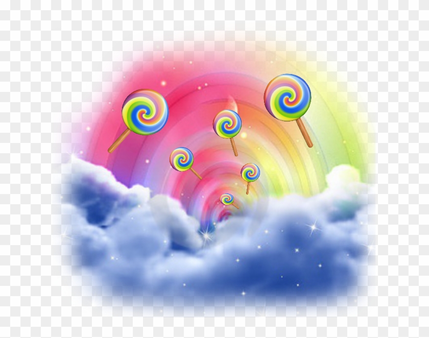 #rainbow #tunnel #lollipop - Official Psd Cloud Clipart #3850206