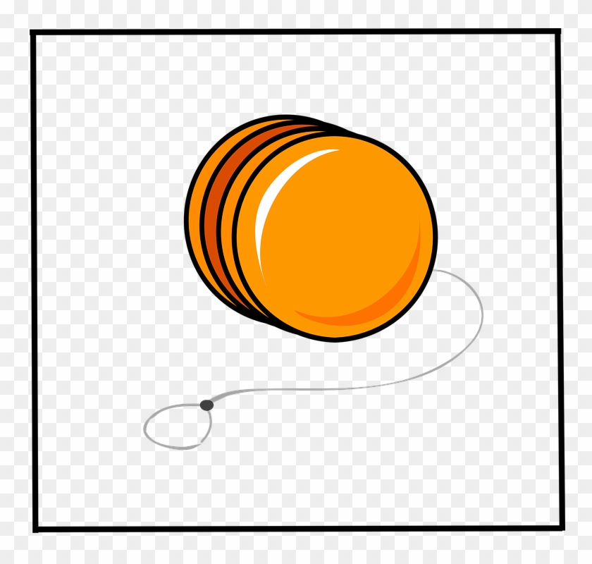 Yo-yo Toy Orange Playing - Yo Yo Clipart #3850242