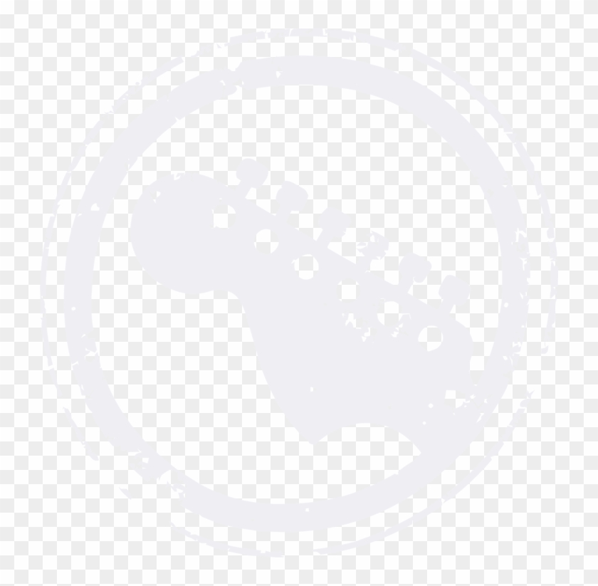 Rock Band Guitar Icon For Use On A T-shirt - Circle Clipart