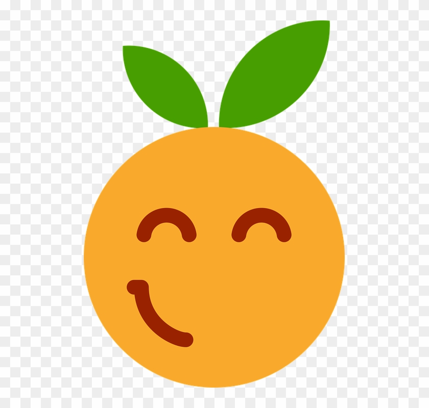 Clementine, Orange, Cartoon, Emotions, Emoticon, Happy - Orange Cartoon Clipart